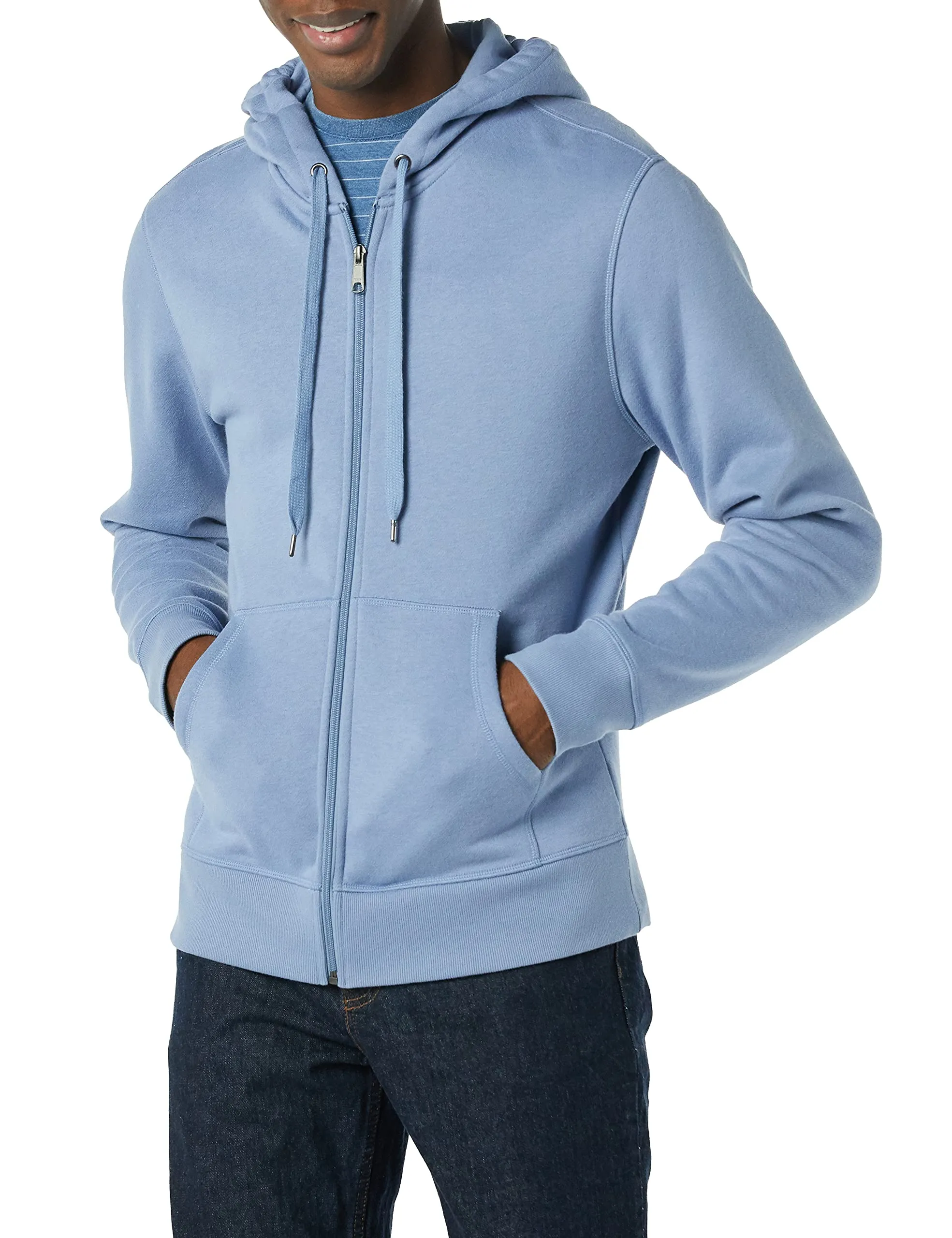 Amazon Essentials Felpa con Cappuccio in Pile con Zip Intera (Disponibile in Taglie Forti) Uomo, Blu Ardesia, XXL - immagine 1