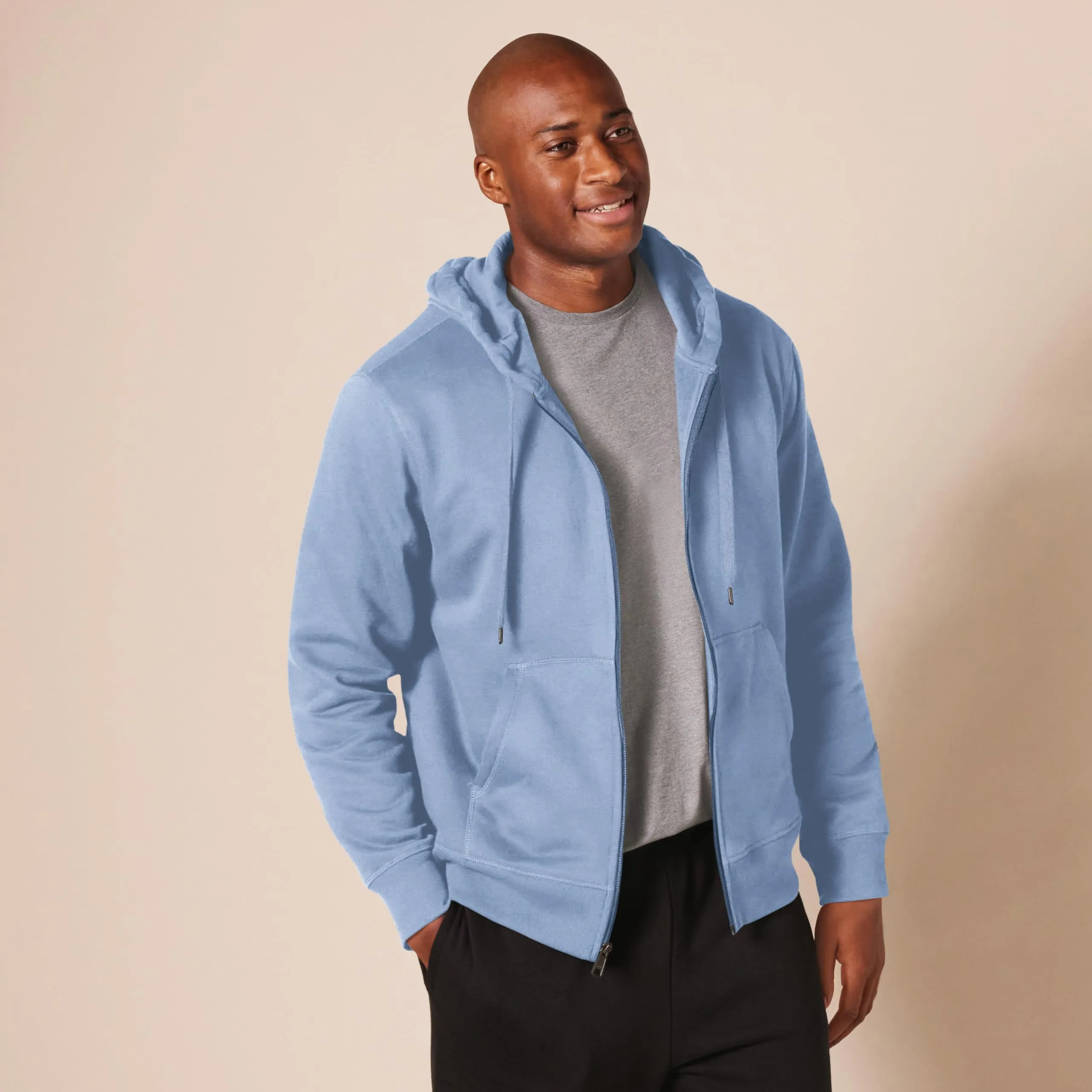 Amazon Essentials Felpa con Cappuccio in Pile con Zip Intera (Disponibile in Taglie Forti) Uomo, Blu Ardesia, XXL - immagine 6