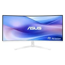 Monitor 34" ( LED 3440x1440 UWQHD 100Hz ) AIR IONIZER VU34WCIP W Curvo White 90LM0AIT B01M71 - immagine 1