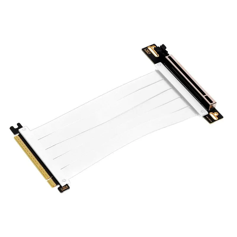 Cavo prolunga riser gaming Abysm Pcie 4.0 X16 flessibile bianco - immagine 1