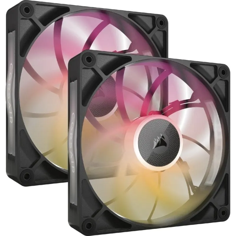 Ventola PWM supplementare Corsair iCUE LINK RX140 MAX RGB Dual Pack da 140 mm Nera - immagine 1