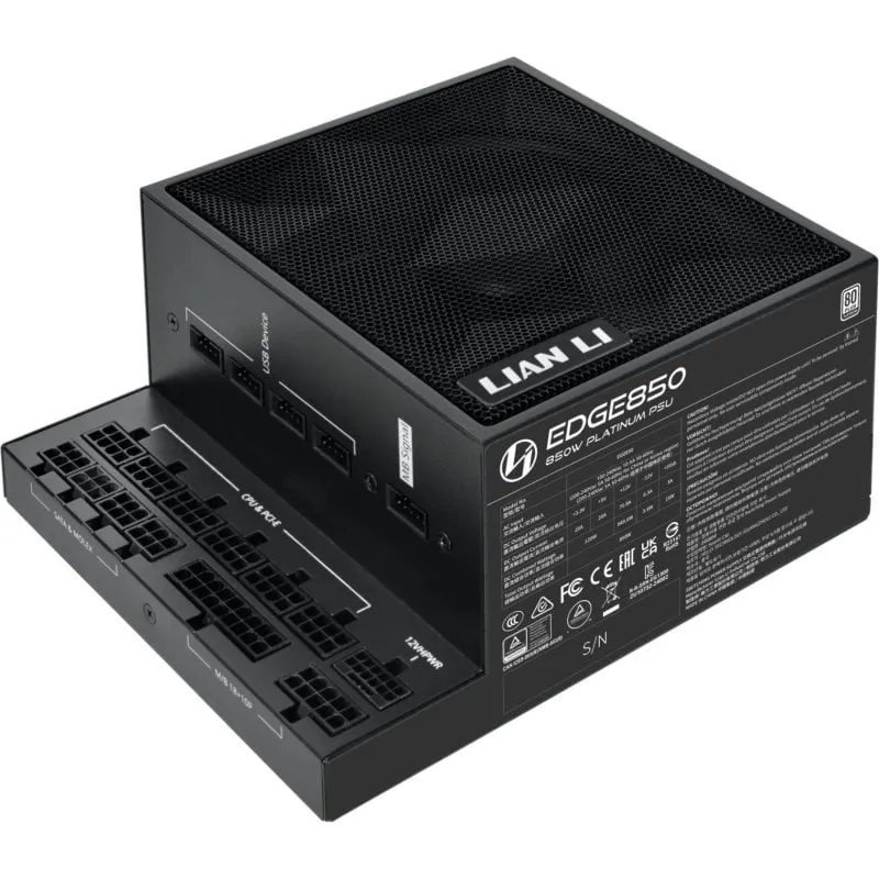 Lian-Li EDGE 850 ATX 3.1 PCIe 5.1 Nero 850W 80 Plus Platinum Modulare - immagine 1