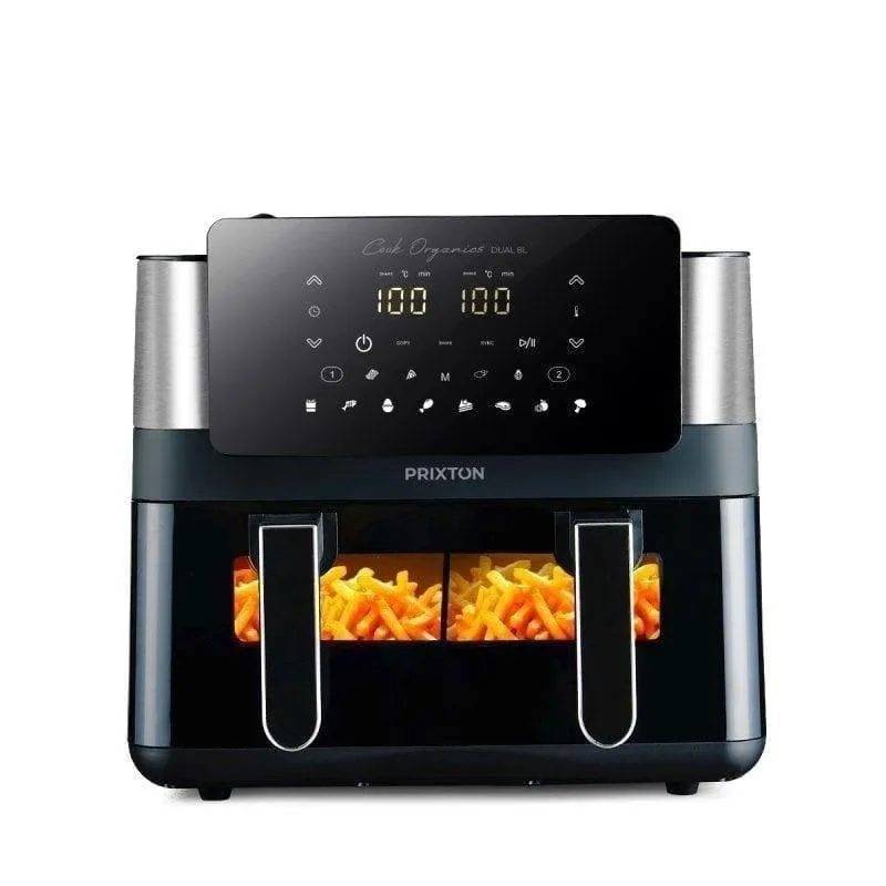 Friggitrice ad Aria Prixton Cook Organics Dual Finestra 8 L 2000 W - immagine 1