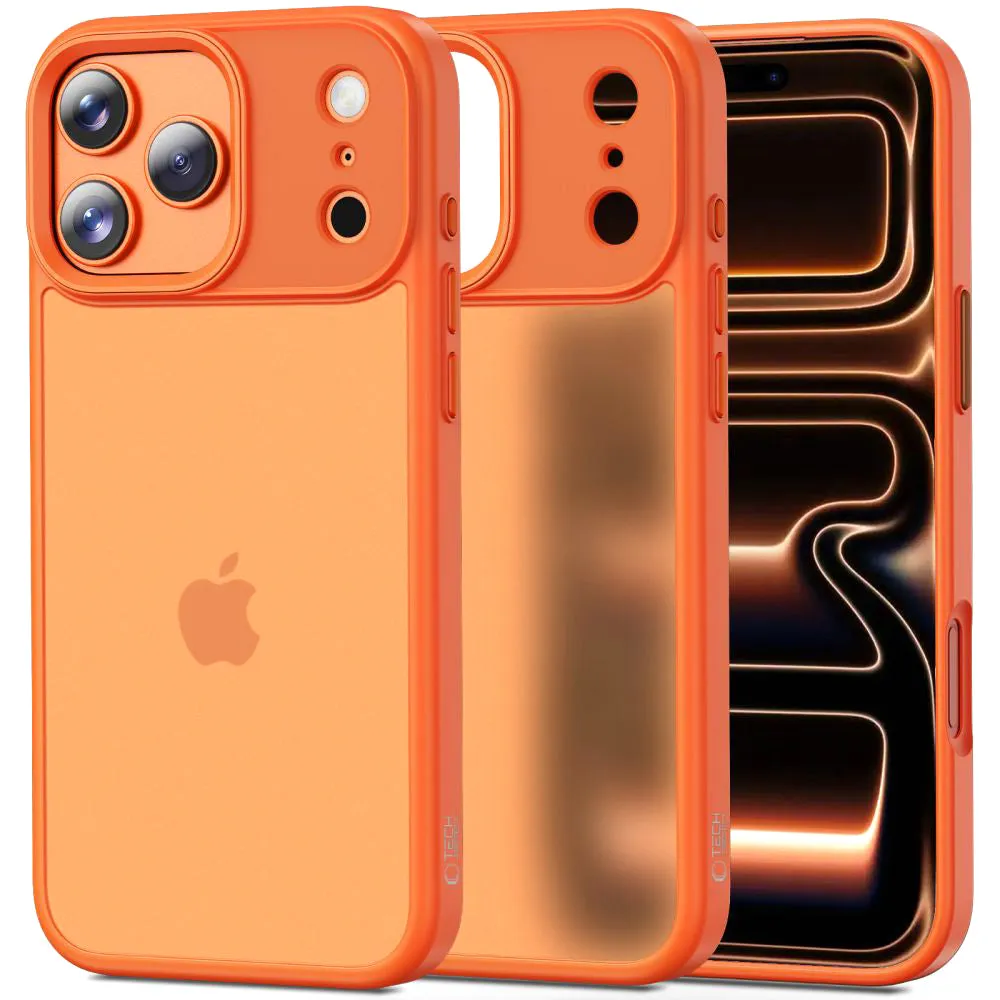 Custodia per Apple iPhone 17 Pro Max, Tech-Protect, Magmat, Arancione Opaco - immagine 1