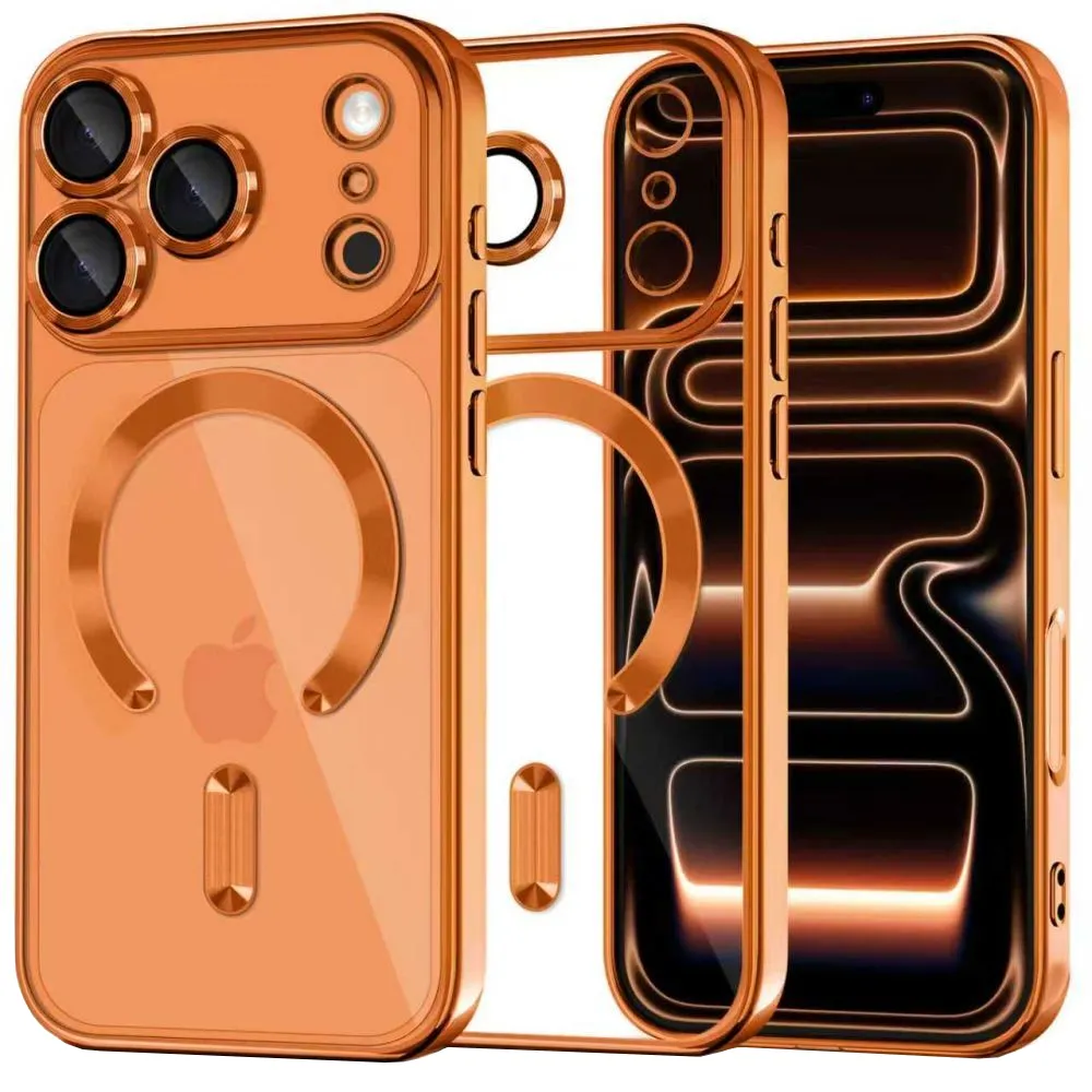Custodia MagSafe per Apple iPhone 17 Pro, Tech-Protect, Magflex, Arancione - immagine 1