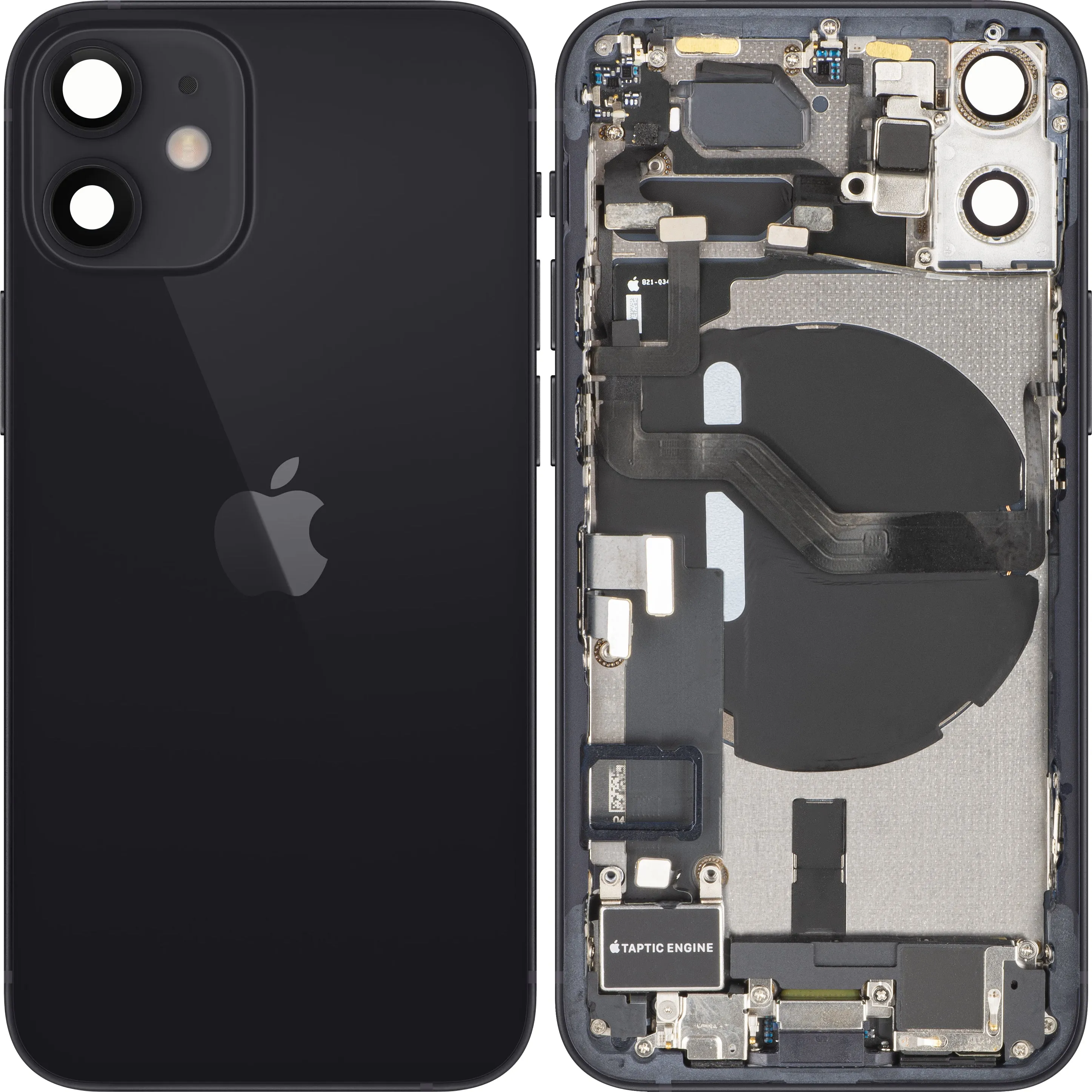 Copertura Batteria Apple iPhone 12 mini, Con Scocca Centrale, Parti Complete, Nero, Swap Premium - immagine 1