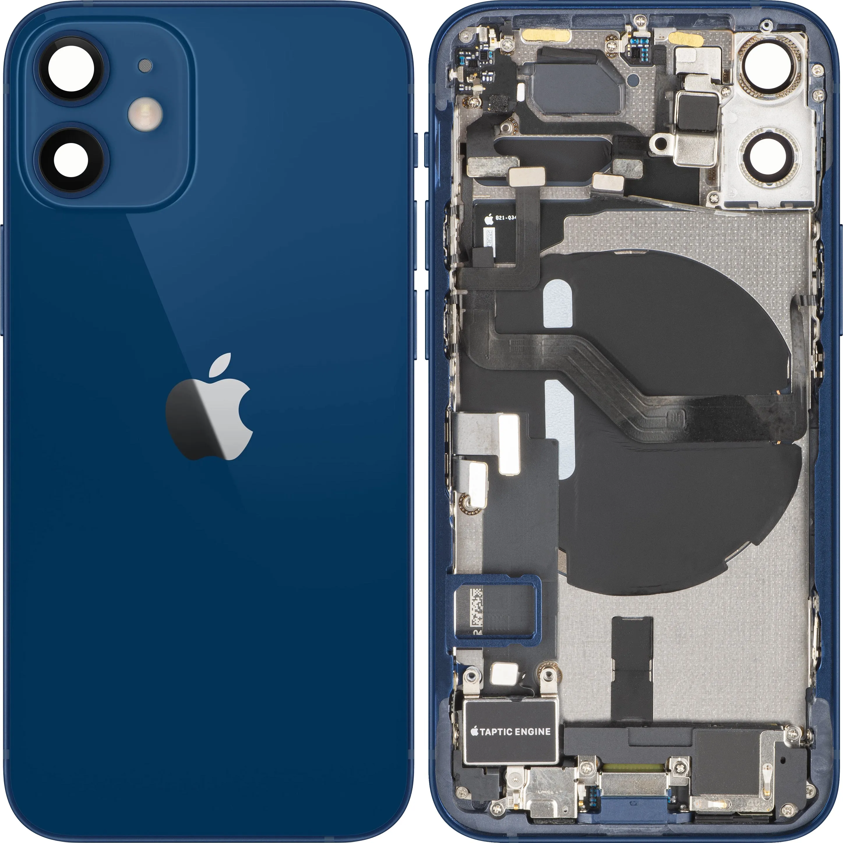 Copertura Batteria Apple iPhone 12 mini, Con Scocca Centrale, Parti Complete, Blu, Swap Premium - immagine 1