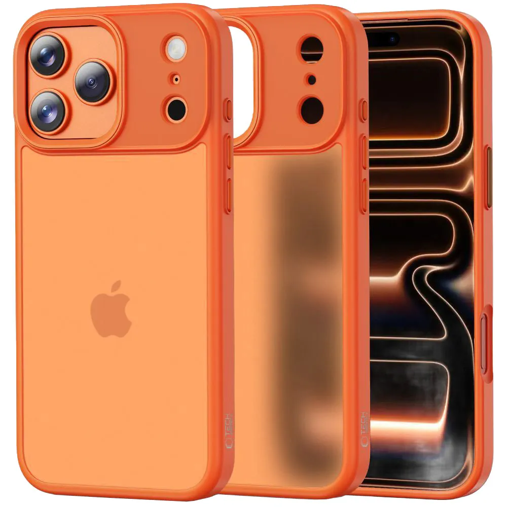 Custodia per Apple iPhone 17 Pro, Tech-Protect, Magmat, Arancione Opaco - immagine 1