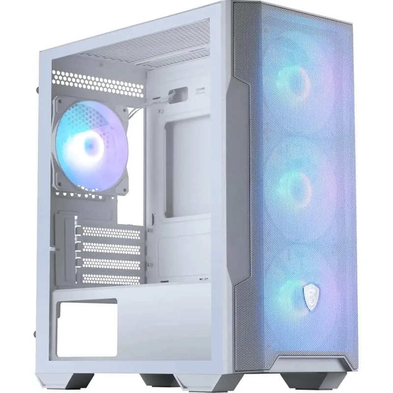 MSI MAG FORGE M100R Mid-Tower mATX Vetro temperato USB 3.2 ARGB Bianco - immagine 1