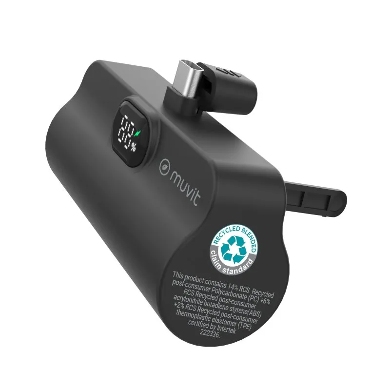 Muvit For Change Powerbank 5000 Mah USB-C PD 20W Integrato Nero - immagine 1