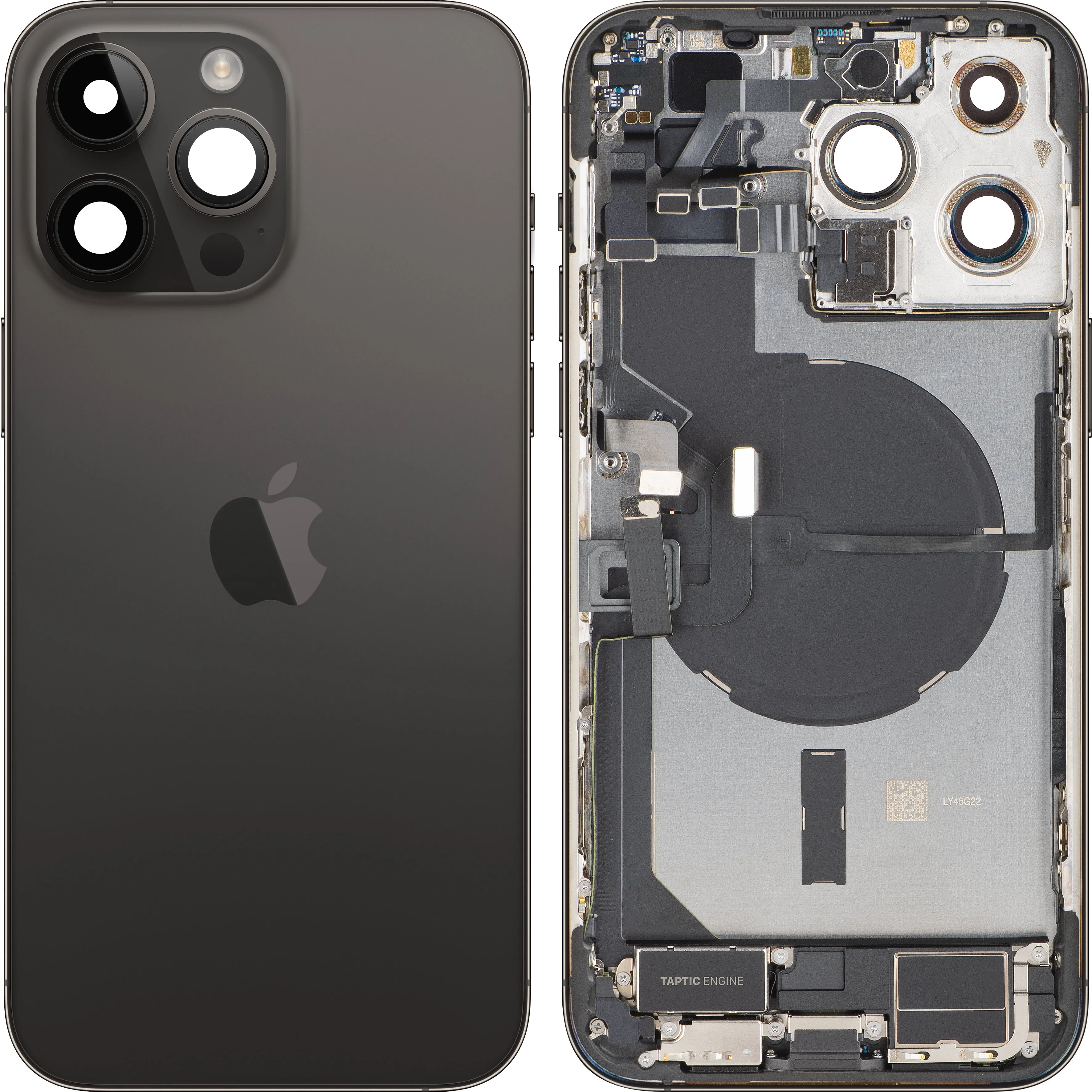 Cover Batteria Apple iPhone 14 Pro Max, Con Scocca Centrale, Parti Complete, Nero (Space Black), Swap Premium - immagine 1