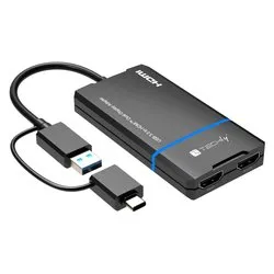 Adattatore video IADAP USBCA 2HDMI Black 623639 - immagine 1