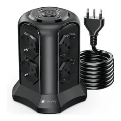 Presa filtrata 8 posti IUPS PCP TOWER02 Black 620553 - immagine 1
