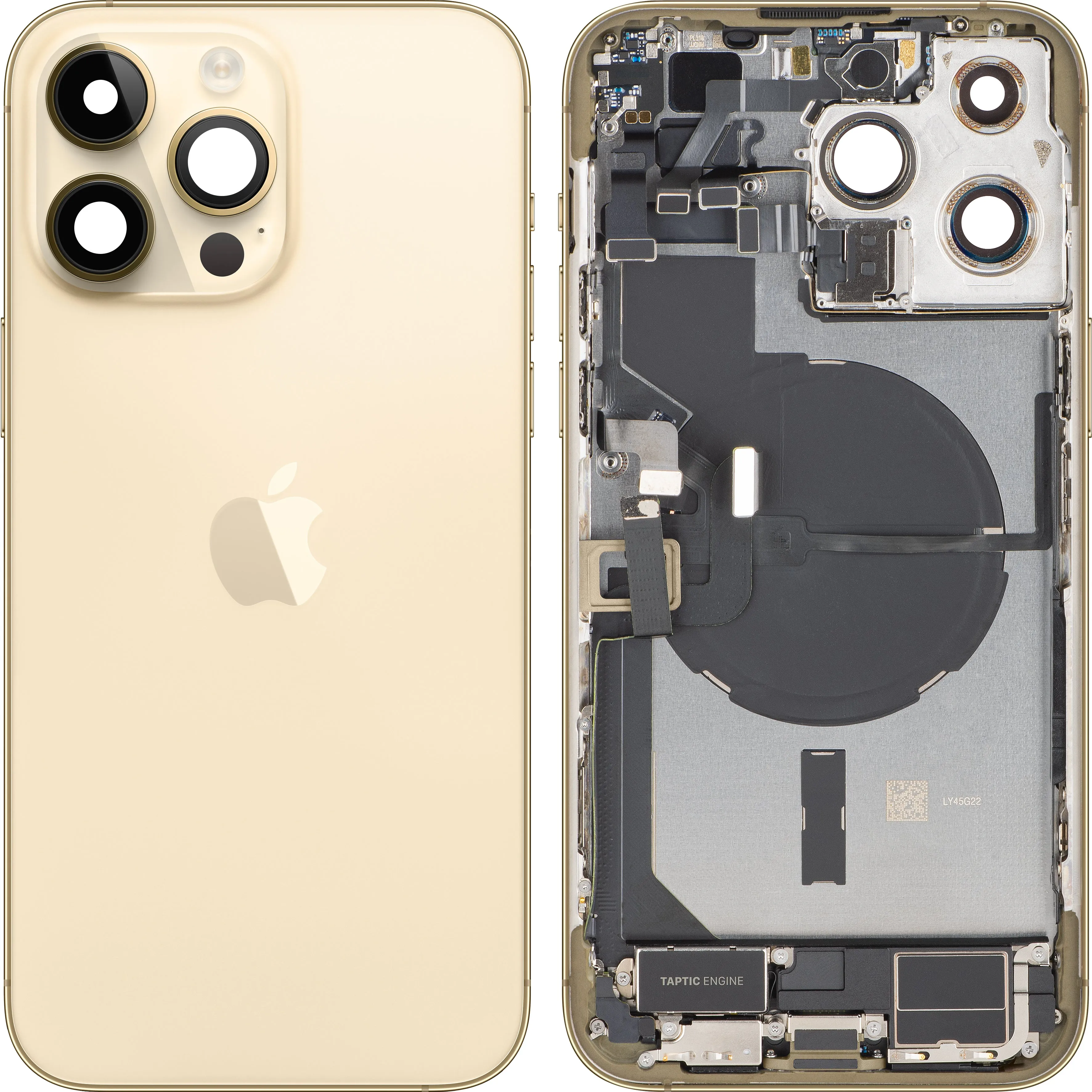 Cover Batteria Apple iPhone 14 Pro Max, Con Scocca Centrale, Parti Complete, Oro, Swap Premium - immagine 1