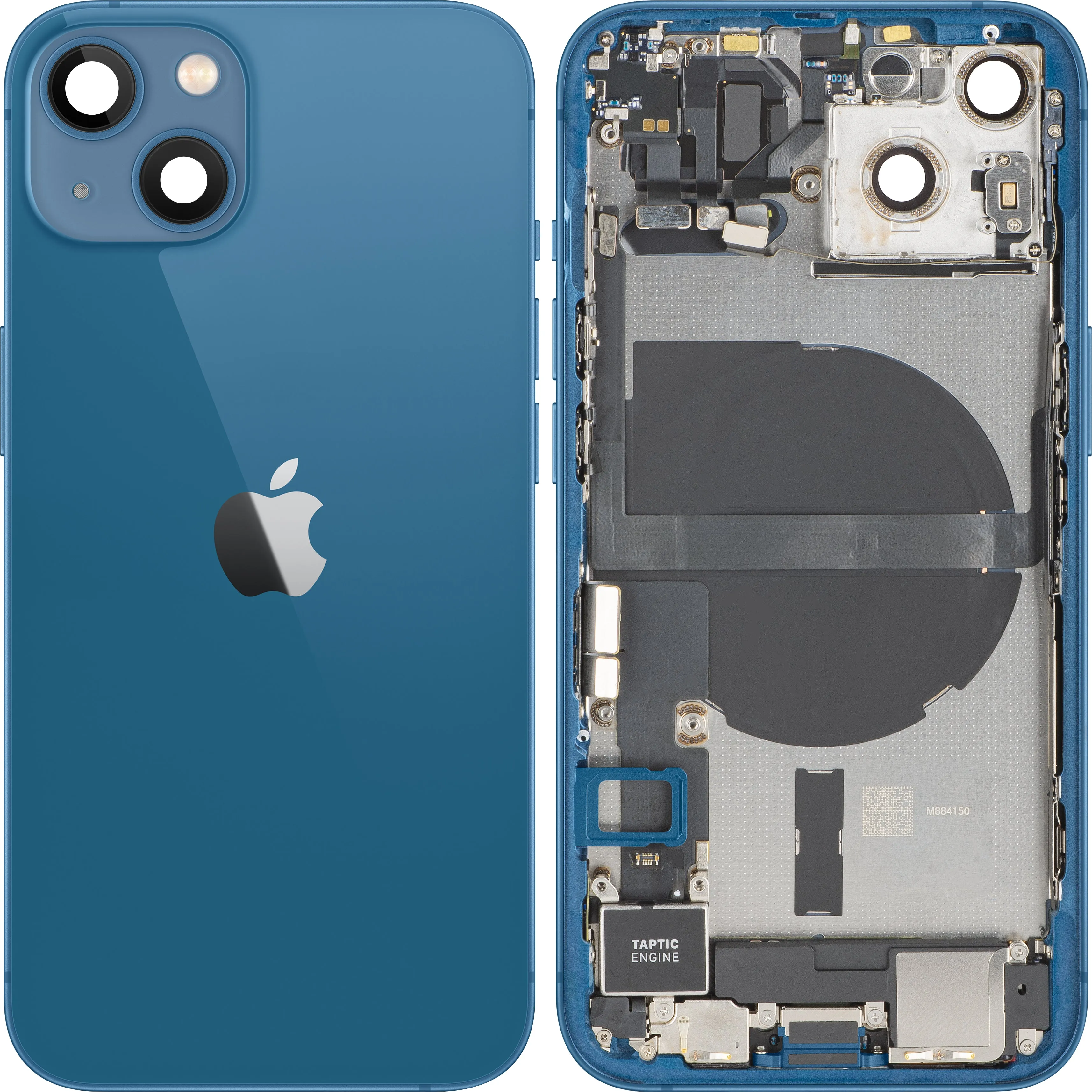 Copertura Batteria Apple iPhone 13, Con Scocca Centrale, Parti Complete, Blu, Swap Premium - immagine 1