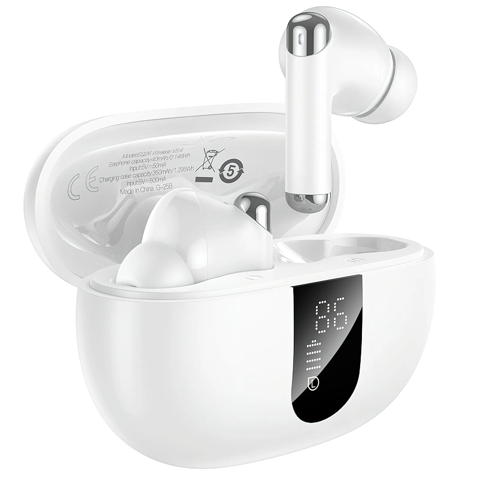 Auricolare Bluetooth HOCO EQ26, TWS, ANC, Bianco - immagine 1