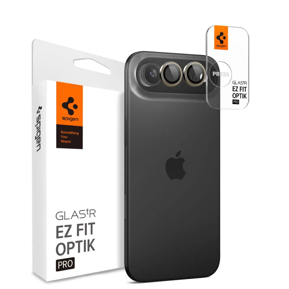 Pellicola protettiva per Fotocamera Posteriore Spigen GlastR EZ FIT Optik Pro per Apple iPhone 17 Air, Vetro Temperato, Set 2 pezzi, Dorata AGL10131 - immagine 1