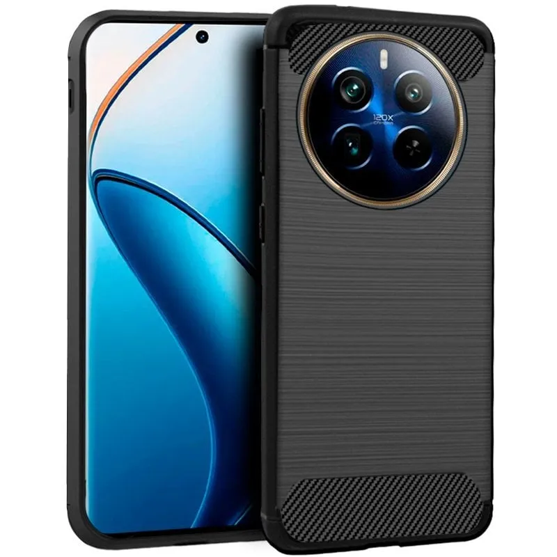 Custodia in carbonio nero per Realme 12 Pro 5G / 12 Pro Plus 5G - immagine 1