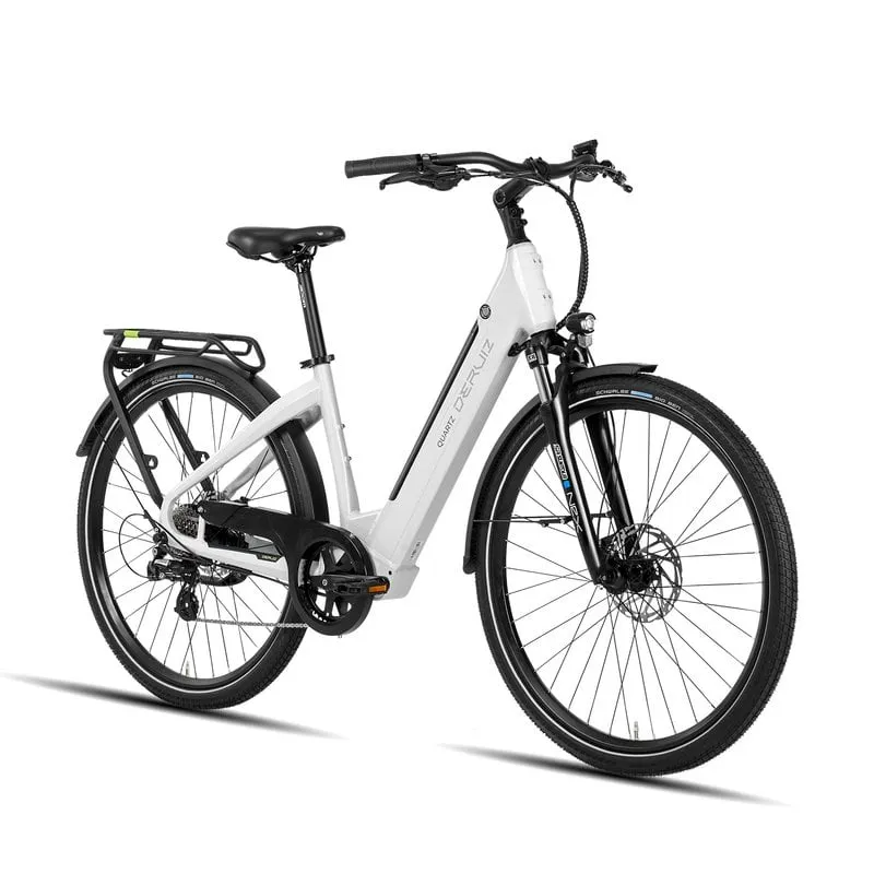 Bicicletta elettrica Deruiz Quartz Cityrad 2025 28" 644wh Autonomia massima 160 km Bianco - immagine 1