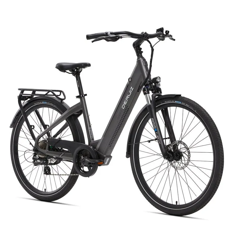 Deruiz Quartz Cityrad 2025 Bicicletta elettrica 28" 644 Wh Autonomia massima di 160 km Grigio - immagine 1