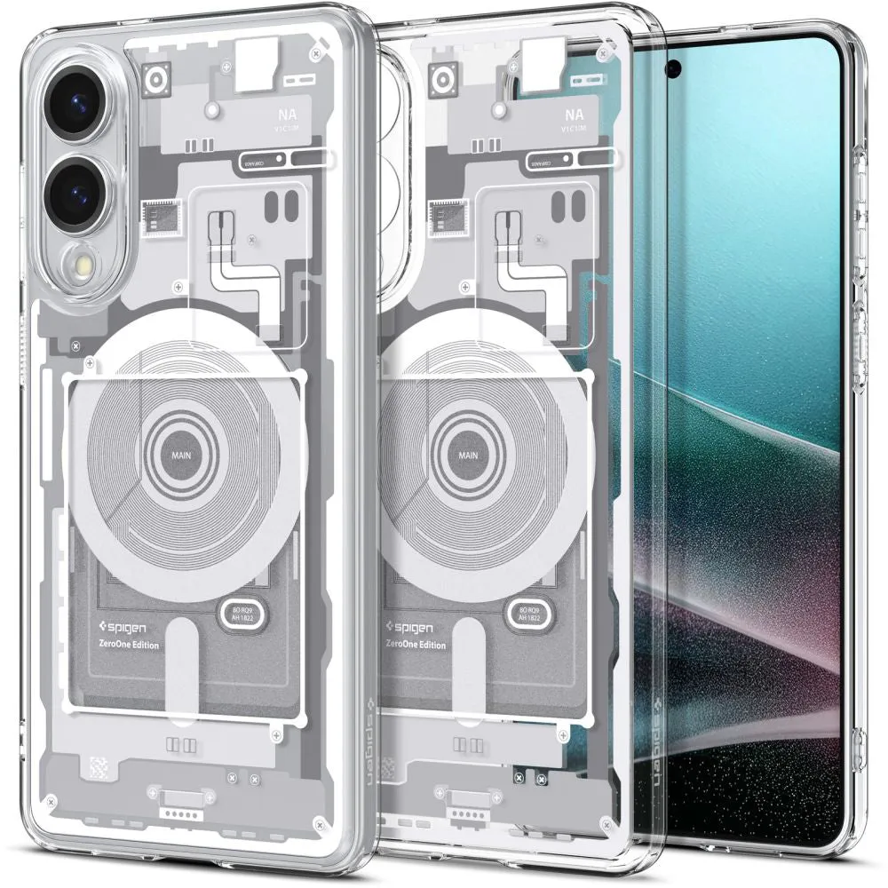 Custodia MagSafe per Samsung Galaxy S25 Edge S937, Spigen, Ultra Hybrid Zero One, Bianca ACS09417 - immagine 1