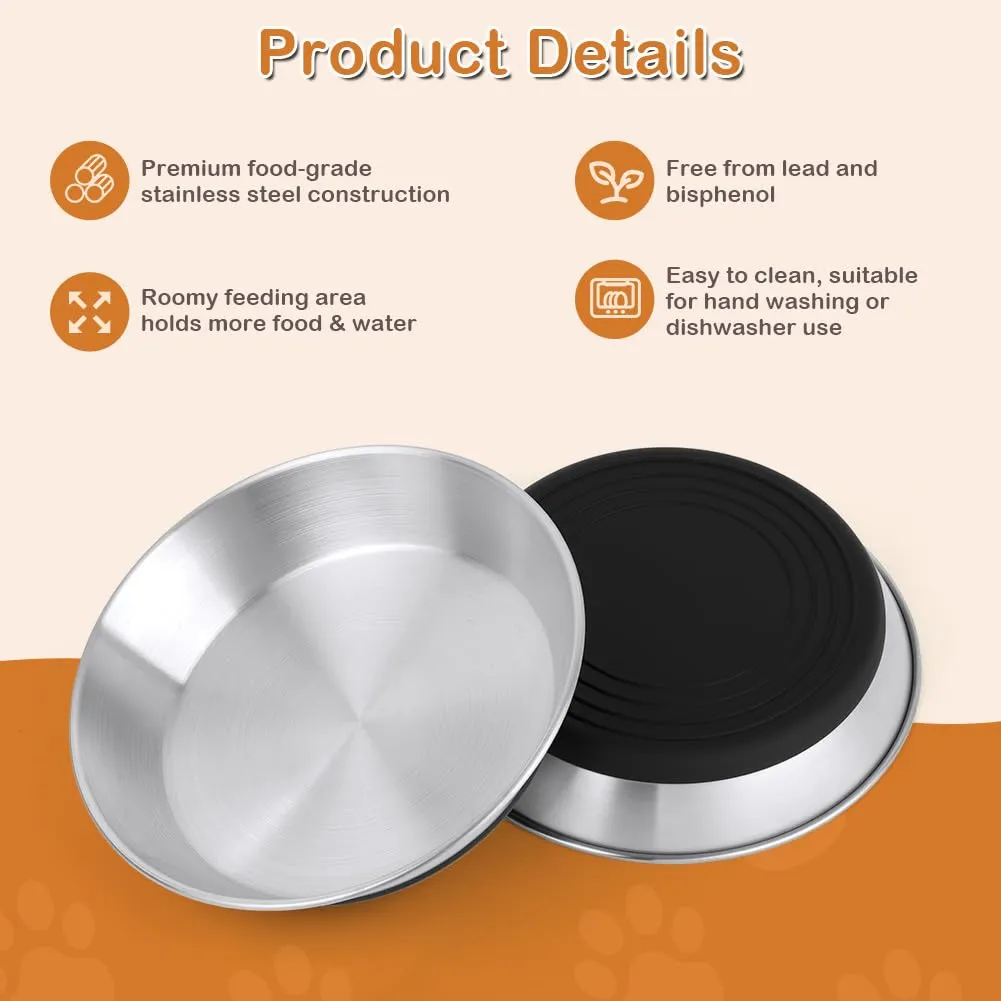Alaoo 2 Pezzi Ciotole per Gatti in Acciaio Inox, 15 cm - immagine 3