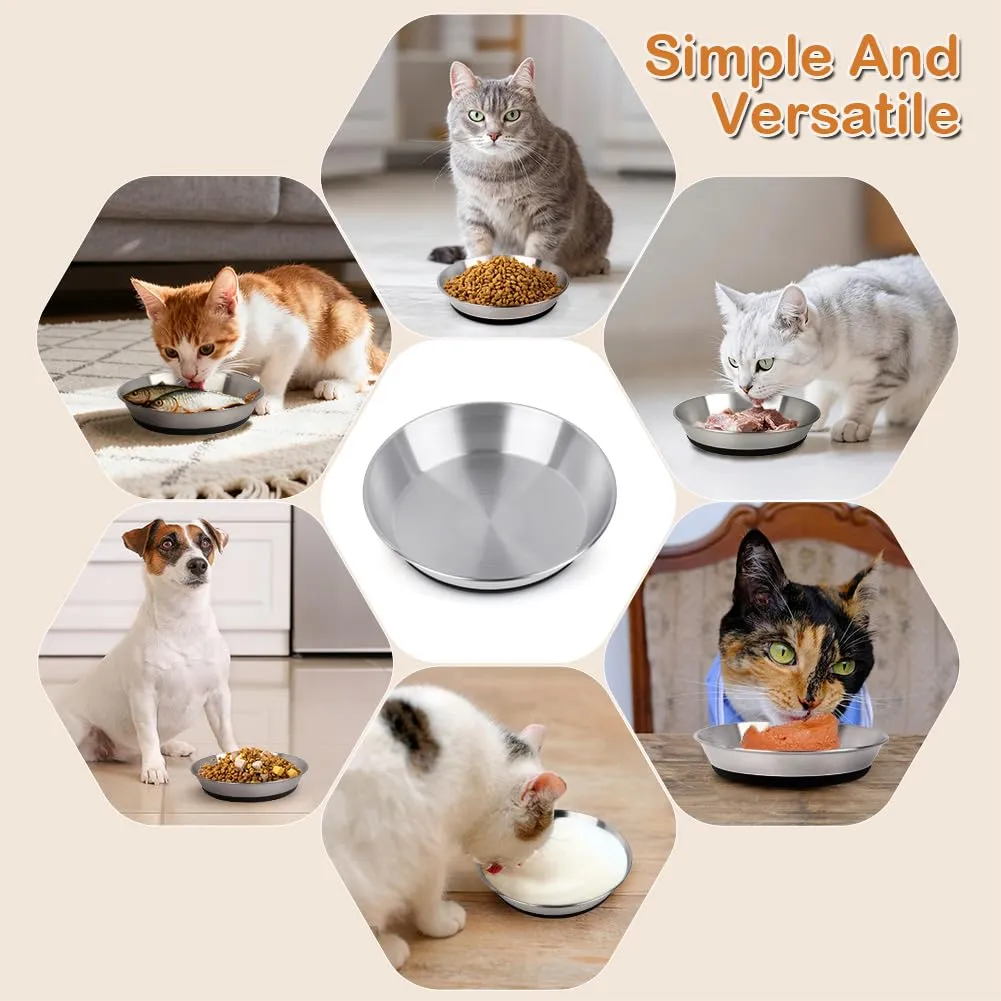 Alaoo 2 Pezzi Ciotole per Gatti in Acciaio Inox, 15 cm - immagine 7
