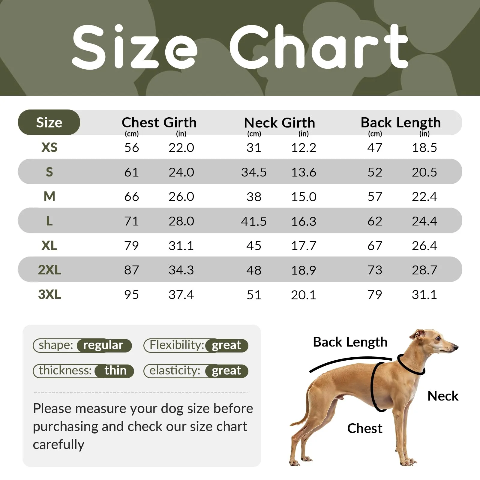 Gilet whippet sottile traspirante per cani, gilet sportivo estivo senza maniche per cani whippet - Pigiama comodo per levriero italiano - abbigliamento per attività all'aperto (verde militare, taglia - immagine 3