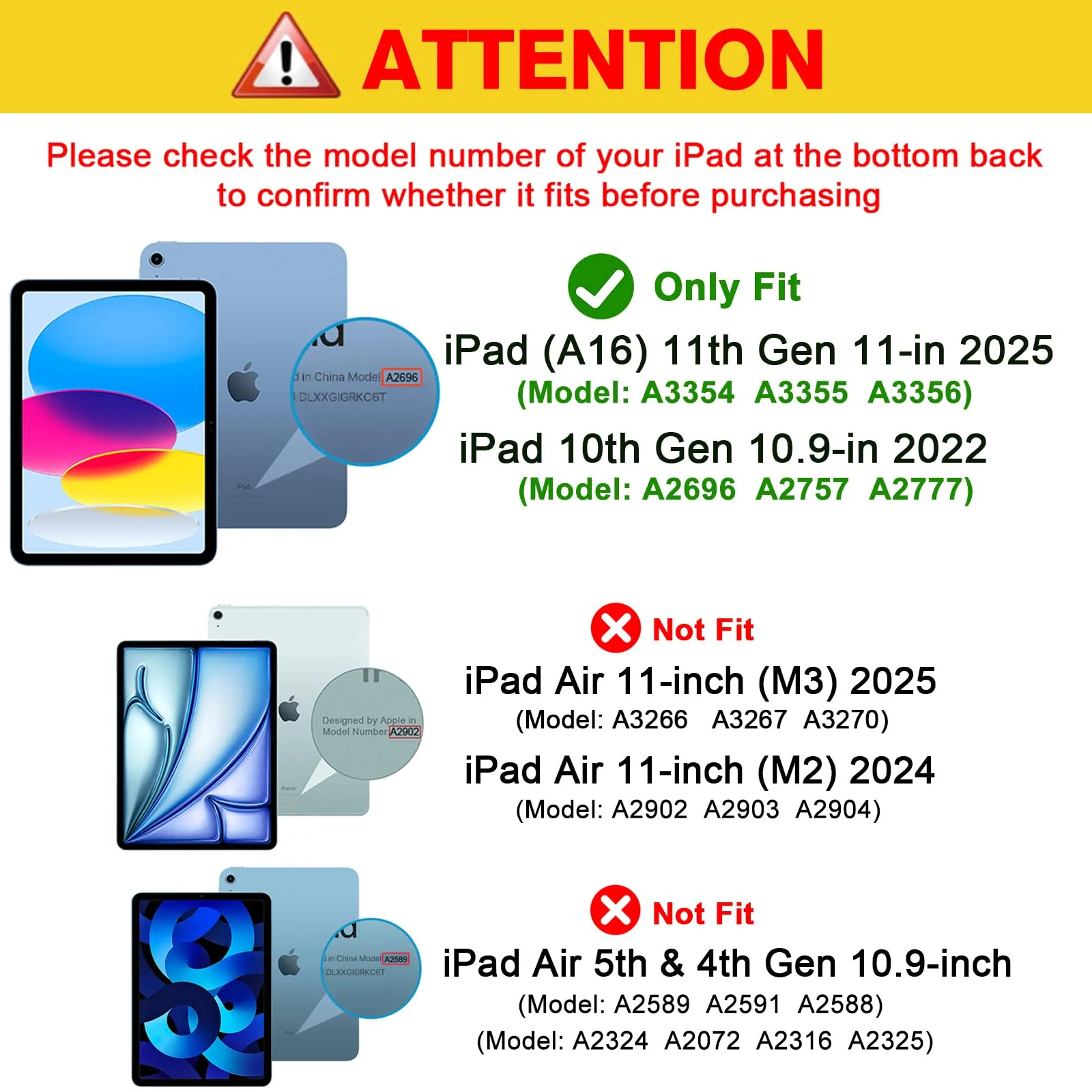ProCase Cover iPad A16 11 Gen 11 Pollici 2025/iPad 10 Gen 10,9 Pollici 2022 - immagine 2