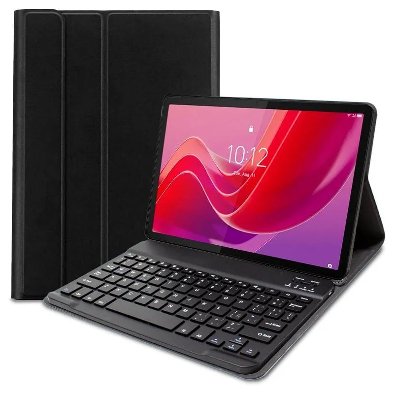 Custodia con tastiera Bluetooth in similpelle nera per Lenovo Tab M11 - immagine 1