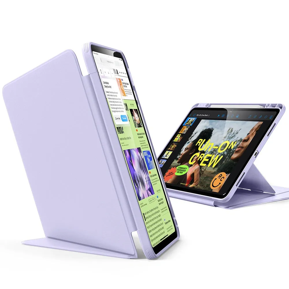 Custodia per Apple iPad Pro 11 (2024), ESR, Flip Hybrid con Porta Matita, Viola - immagine 1