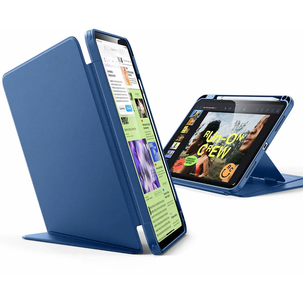 Custodia per Apple iPad Pro 11 (2024), ESR, Flip Hybrid con Porta Matita, Blu - immagine 1