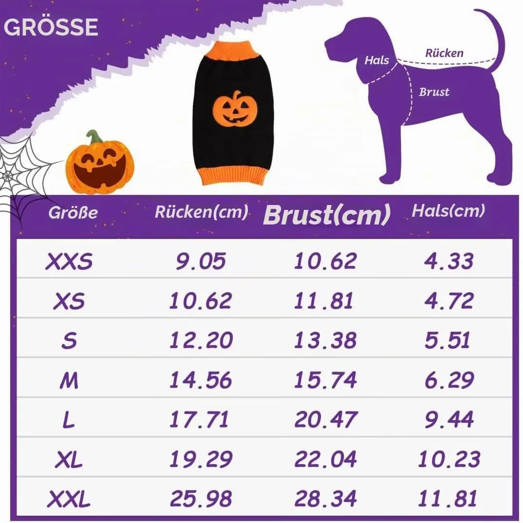 Maglione per cane - Costume di Halloween per cani di piccola, media e grande taglia - Nero - Taglia L - immagine 3
