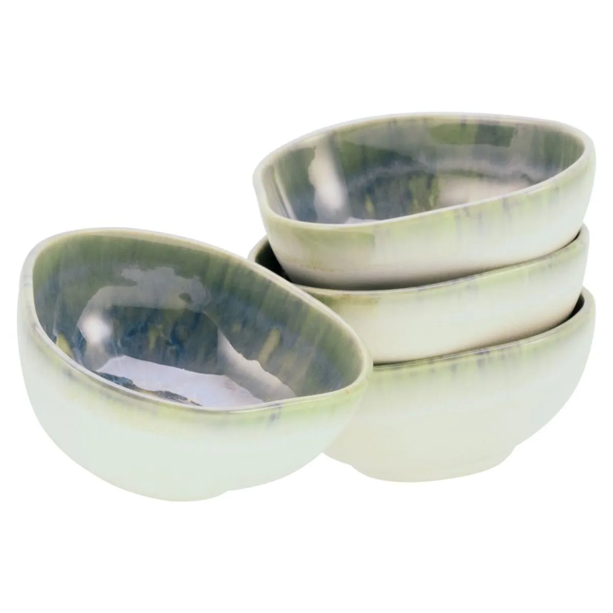 4x CreaTable Yuki - Ciotola per immersione 4 pz.; 200 ml, 11.5x11.5x11.5x5.5 cm (LxLxØxH); verde/blu; organica; 4 pz. / Pacco - immagine 1