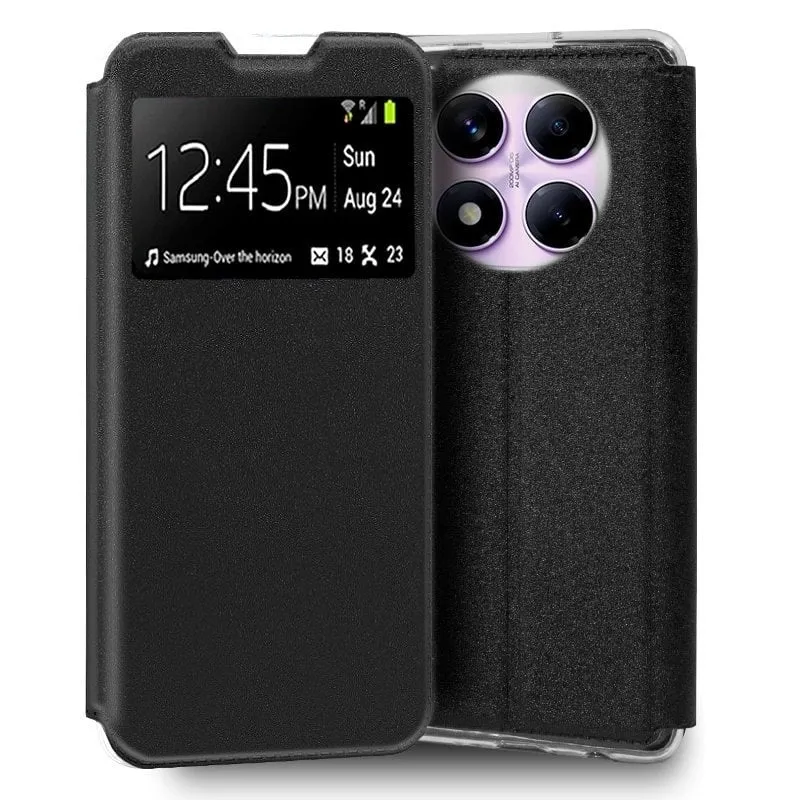 Custodia Flip Cover Cool per Xiaomi Redmi Note 14 Pro Plain Nero - immagine 1