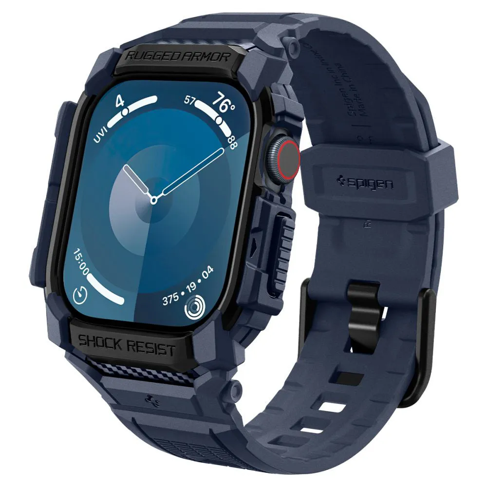 Custodia Spigen Rugged Armor Pro per Apple Watch Series 10 / 11 46mm, Blu Navy ACS08606 - immagine 1