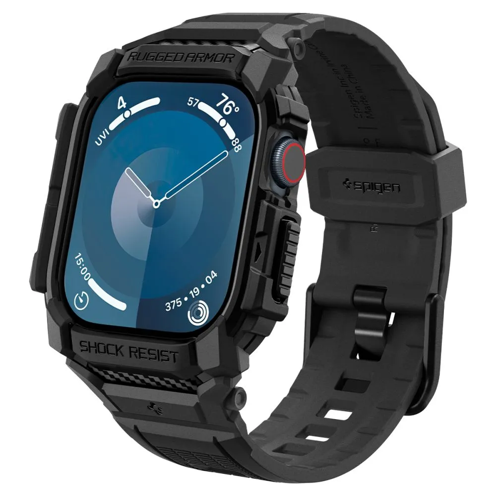 Custodia Spigen Rugged Armor Pro per Apple Watch Series 10 42mm, Nera Opaca ACS08591 - immagine 1
