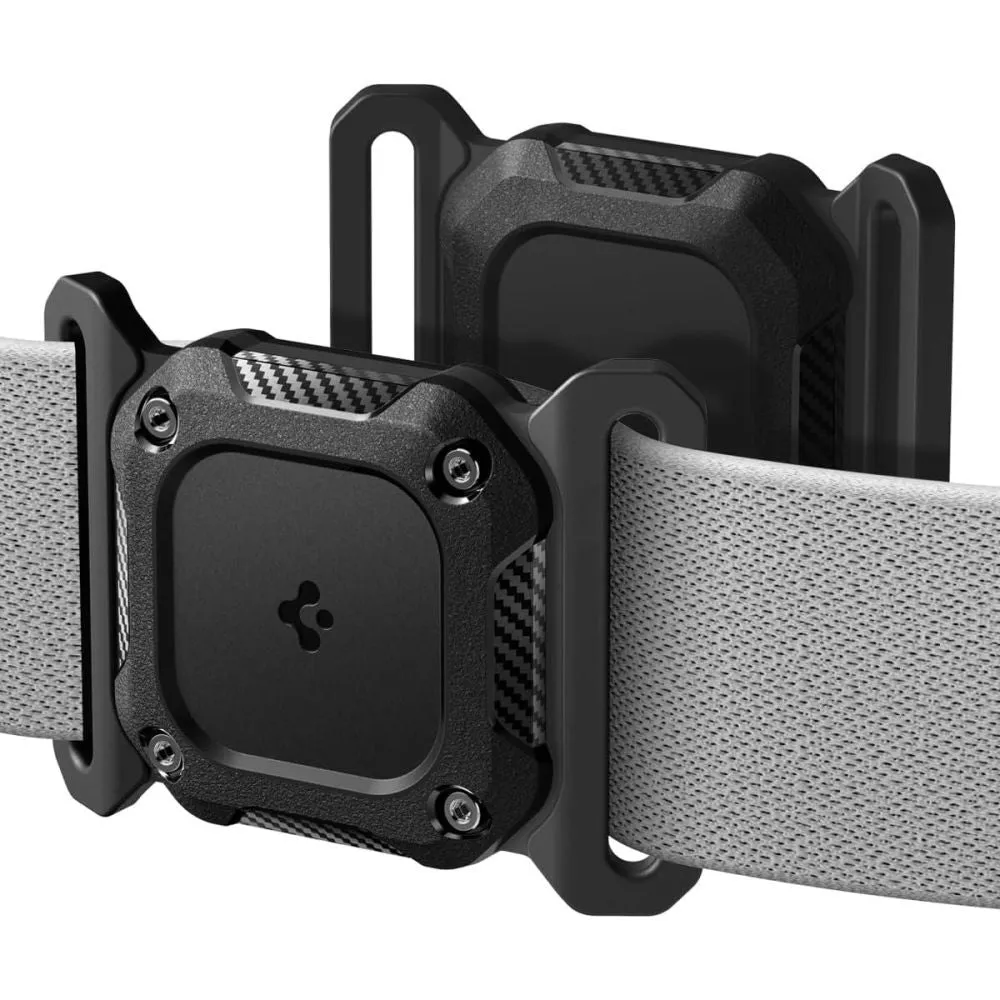 Supporto Spigen Tough Armor per Apple AirTag per Collare Animale Domestico, Nero ACS09780 - immagine 1