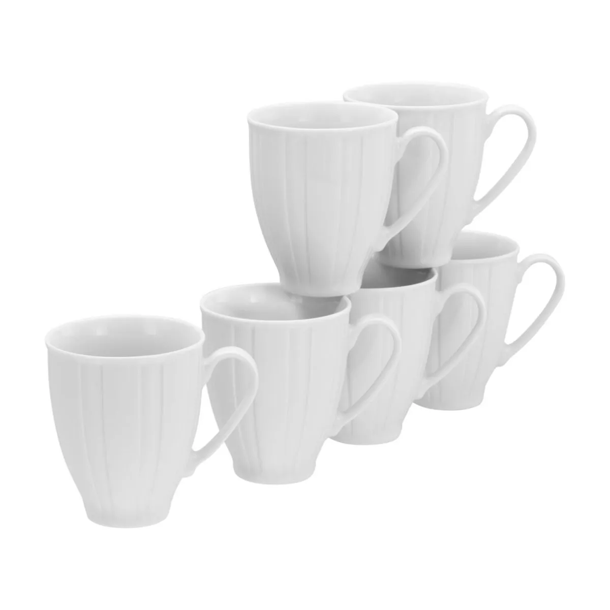 6x CreaTable Barcellona - tazza da caffè da 6 pezzi; 300 ml, 9x11 cm (ØxH); bianco; rotonda; 6 pz. / Pacco - immagine 1