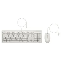Tastiera e mouse 225 Wired White AW5S6AA - immagine 1