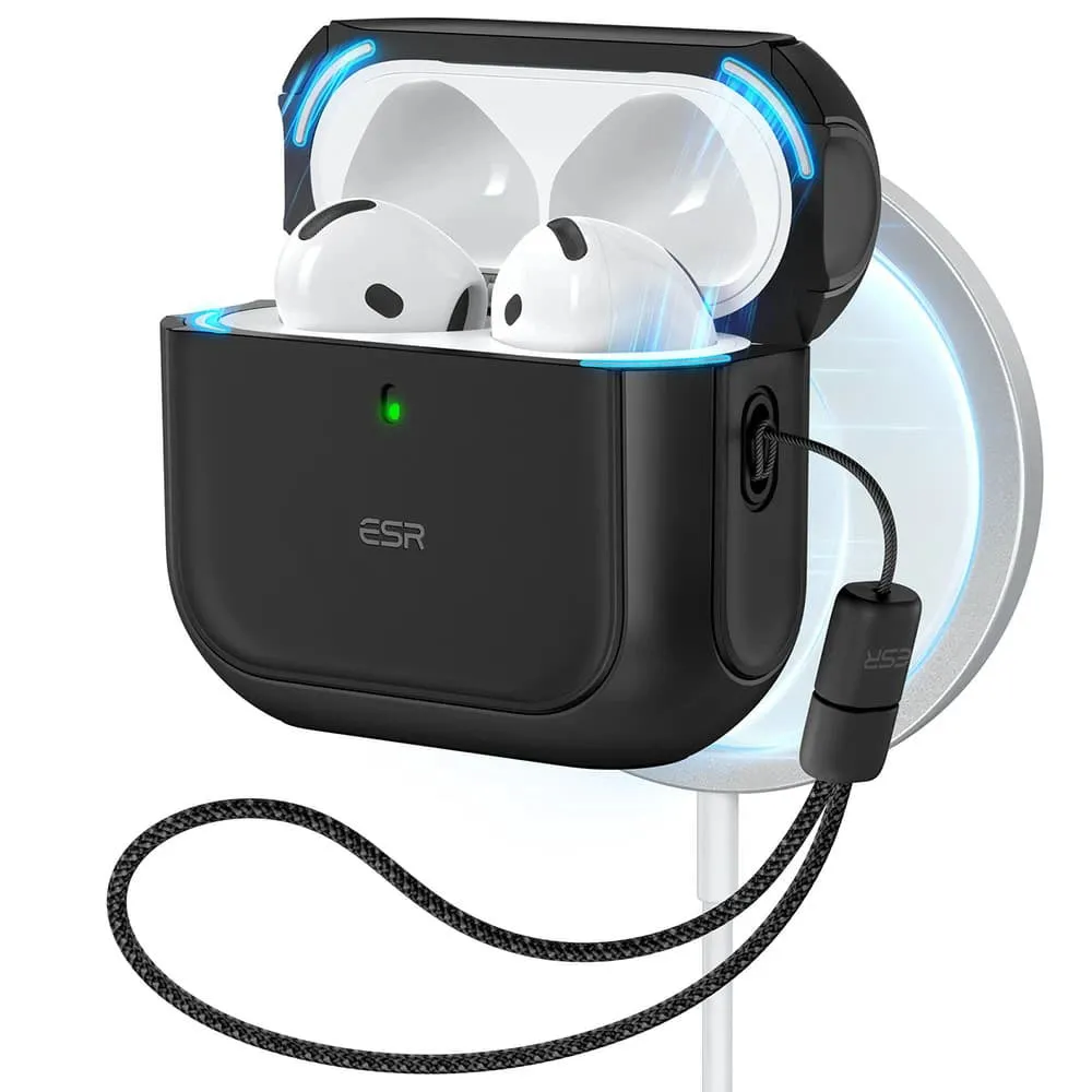 Custodia ESR Orbit Hybrid per Apple AirPods 4, Nera - immagine 1