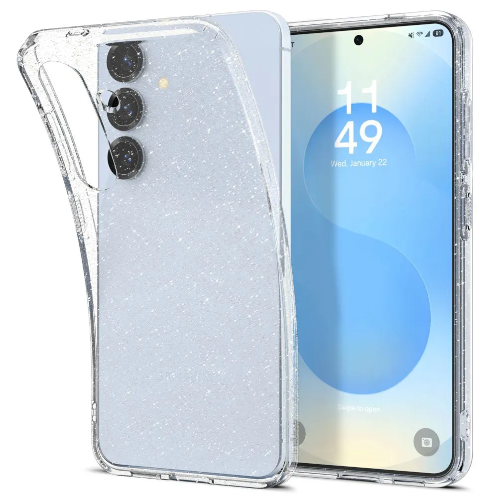 Custodia per Samsung Galaxy S25+ S936, Spigen, Liquid Crystal Glitter, Trasparente ACS08976 - immagine 1