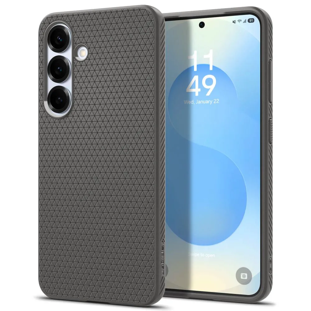 Custodia per Samsung Galaxy S25 S931, Spigen, Liquid Air, Grigio ACS09404 - immagine 1