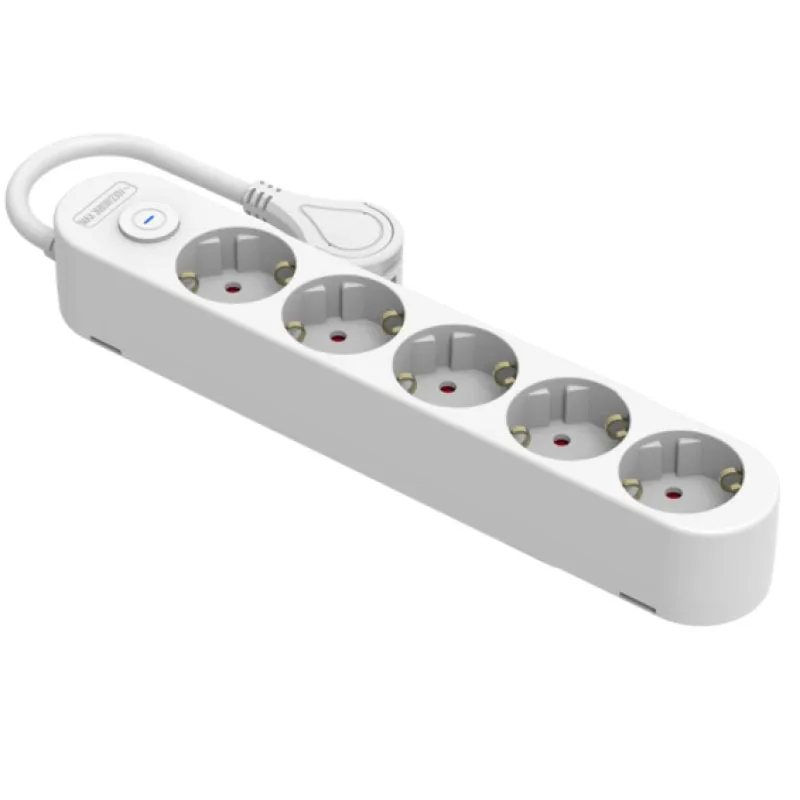 Base elettrica multi-spina Protek Plus Silver Electronics con 5 prese - immagine 1