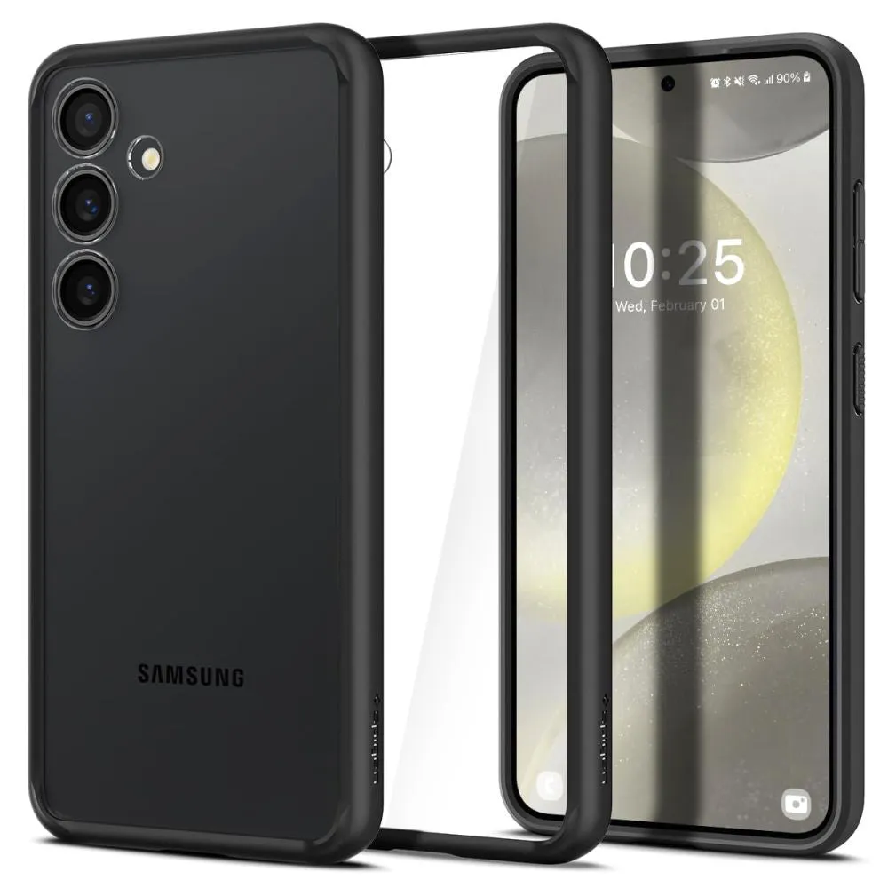 Custodia per Samsung Galaxy S24 S921, Spigen, Ultra Hybrid, Nera Opaca ACS07352 - immagine 1