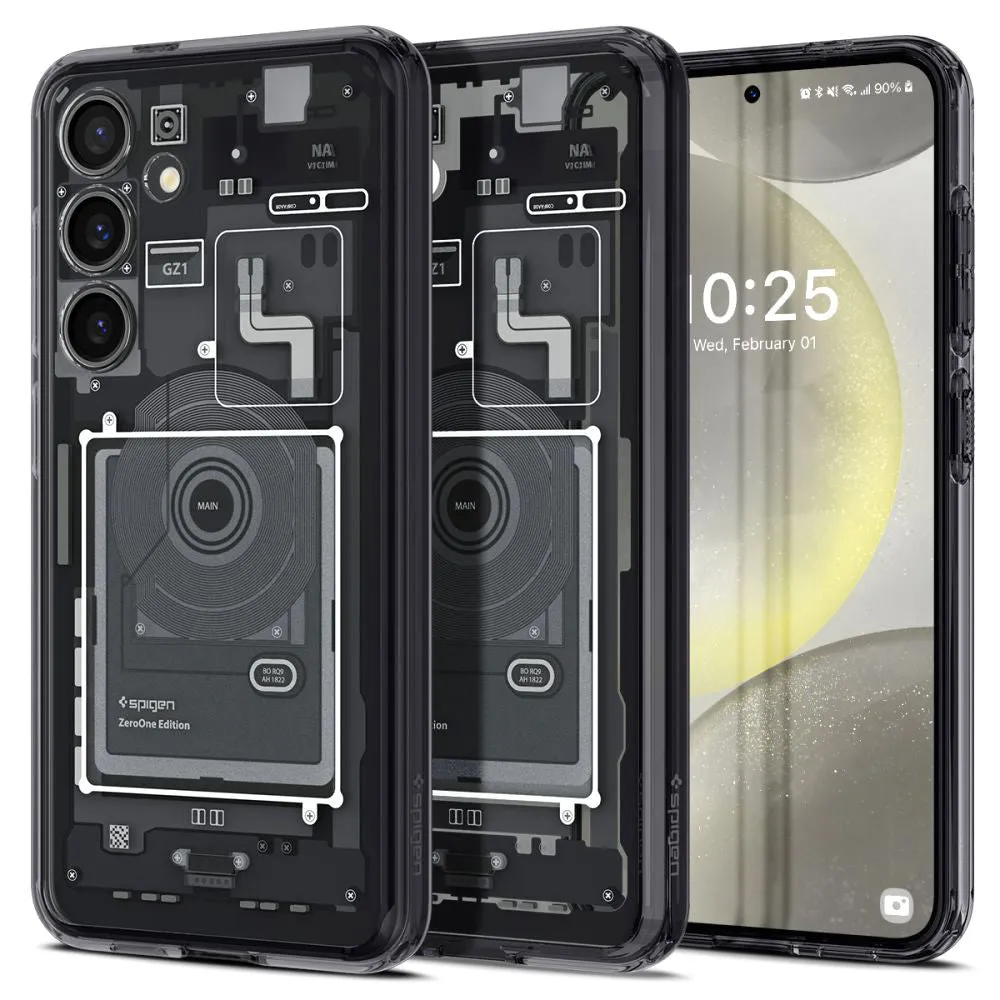 Custodia per Samsung Galaxy S24 S921, Spigen, Ultra Hybrid Zero One, Nera Opaca ACS07350 - immagine 1
