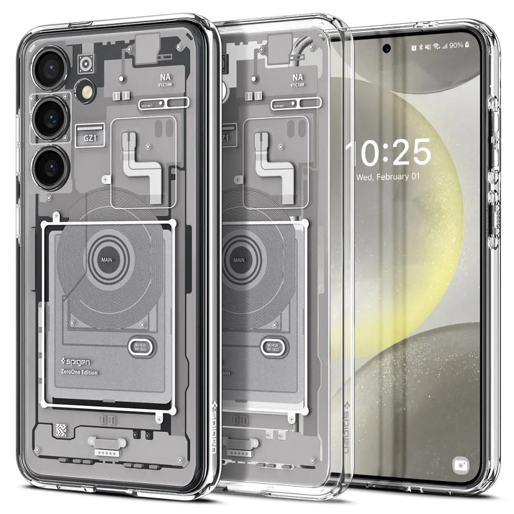 Custodia per Samsung Galaxy S24 S921, Spigen, Ultra Hybrid Zero One, Bianca ACS07351 - immagine 1