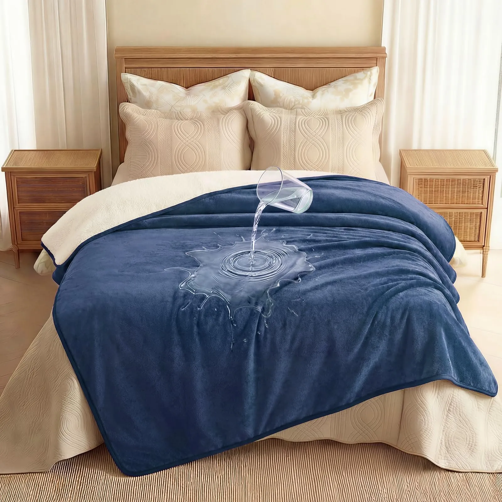 luciphia Plaid cane gatto impermeabile reversibile Sherpa pile divano - immagine 1