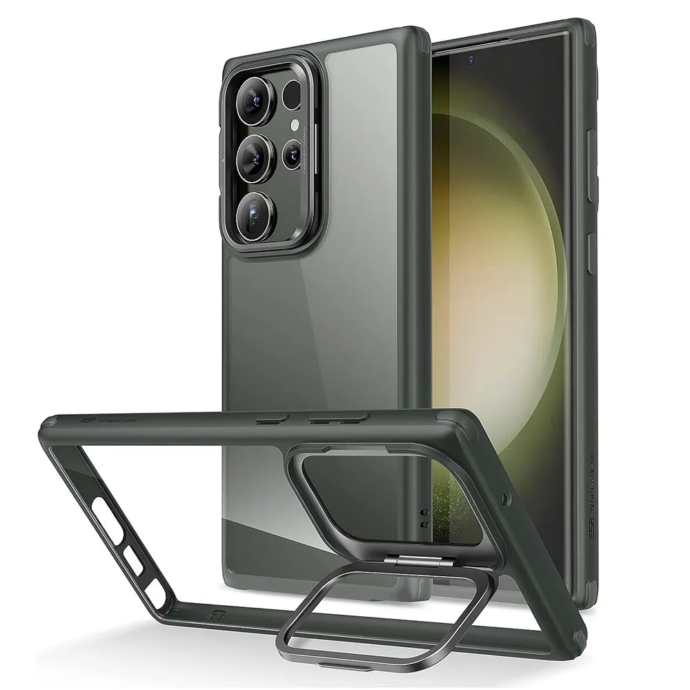 Custodia per Samsung Galaxy S23 Ultra S918, ESR, Classic Kickstand, Verde Trasparente - immagine 1