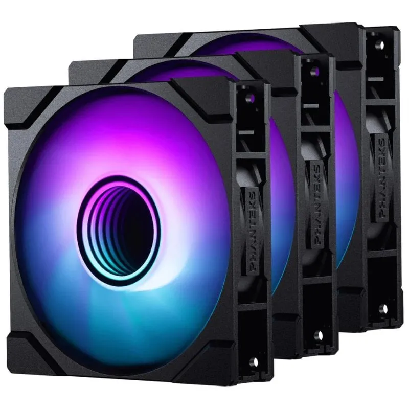 Phanteks M25-120 Gen2 3xKit Ventole Argb 120mm Unified Chain Infinity Mirror Nero - immagine 1